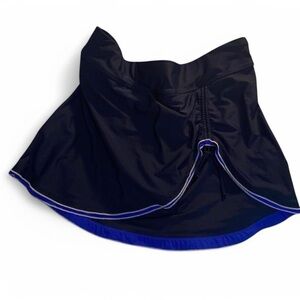 Black and Blue Athletic SWIM Skirt